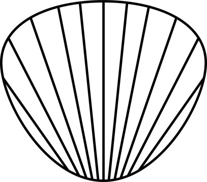 recommend clip art: Clam shell icon outline illustration vector