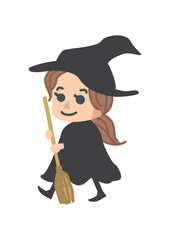 ハロウィンのコスプレをする子供
