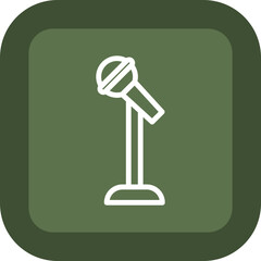 Mic Stand Vector Icon Design