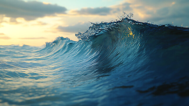 Artificially realistic ocean waves, with unnaturally perfect symmetry and reflections