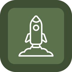 Rocket Launch Vector Icon Design