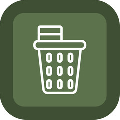 Laundry Basket Vector Icon Design