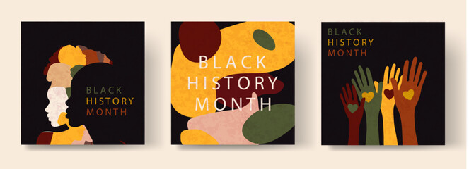 Celebrating Black History Month. Women's history month banner. Vector illustration template for background, banner, card. Black history month celebrate.