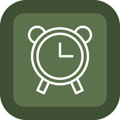 Alarm Clock Vector Icon Design