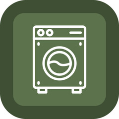 Washing Machine Vector Icon Design