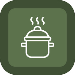 Cooking Pot Vector Icon Design