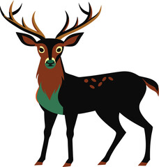 A deer vector style art illustration.