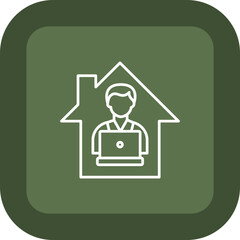 Work From Home Vector Icon Design