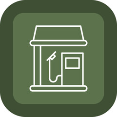 Gas Station Vector Icon Design
