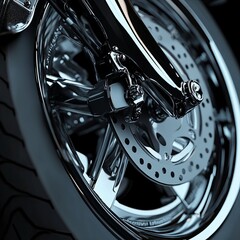 Part of motorcycle background, wheel steel