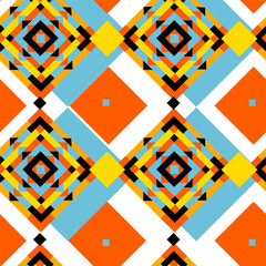 Vector seamless texture in the style of Sicilian ceramics
