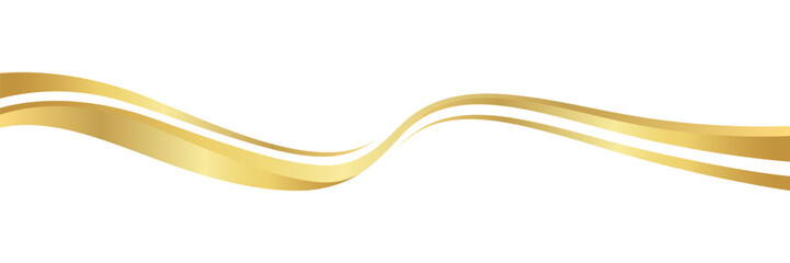 gold wave curve, golden wave corner shape for element, stripes ribbon golden graphic, striped gold