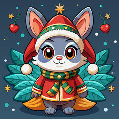 Fototapeta premium santa claus and christmas reindeer