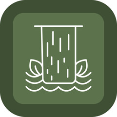 Waterfall Vector Icon Design