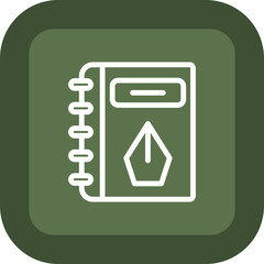 Sketchbook Vector Icon Design