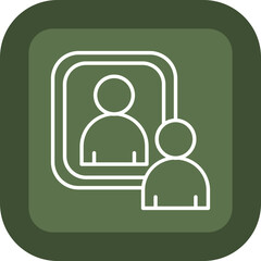 Self Reflection Vector Icon Design