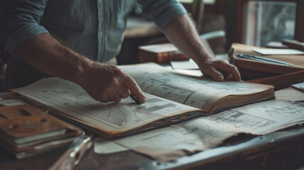 Obraz premium A detailed financial planning session, where a wealth advisor maps out investment goals, risk tolerance, and long-term strategies.