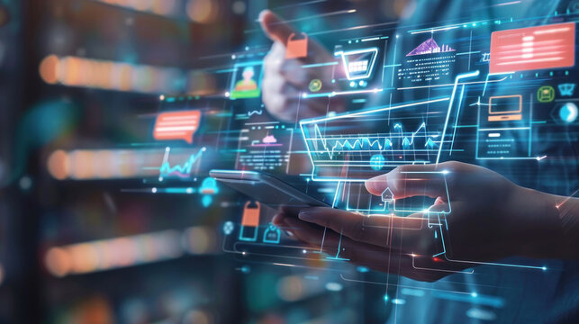 A developer creating an e-commerce website, focusing on optimizing load times, user experience, and integrated payment systems.