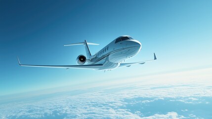 Naklejka premium Airplane flying in the sky