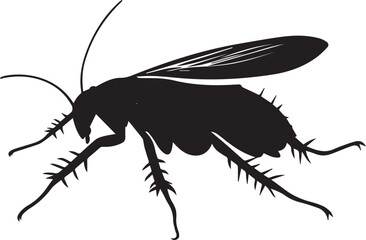 silhouette of a cockroach