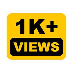 1K views on transparent background