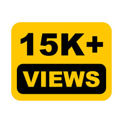 15K views on transparent background