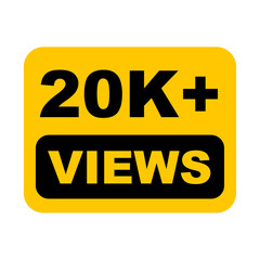 20K views on transparent background