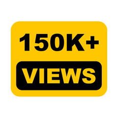 150K views on transparent background