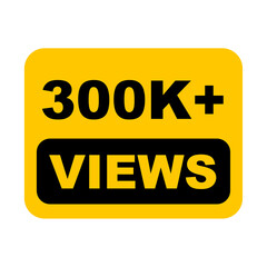 300K views on transparent background