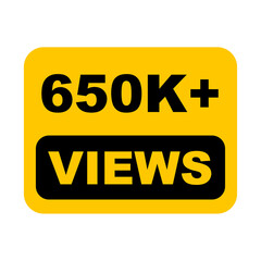 650K views on transparent background