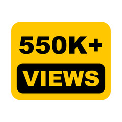 550K views on transparent background