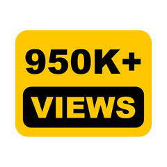 950k views on transparent background