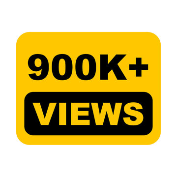 900k views on transparent background