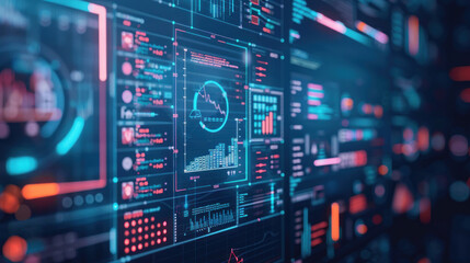 Obraz premium A digital platform showcasing impact investments, with real-time updates on financial returns and social benefits in sectors like healthcare and education.