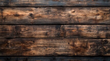 Fototapeta premium Dark rustic wooden texture with a brown finish showcasing timber and oak ideal for panoramic backgrounds and long banners