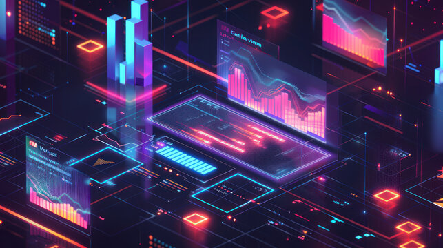 A digital platform where investors track the performance of their tech startup investments, highlighting growth metrics and market expansion.