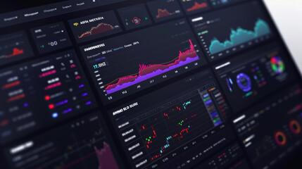 Obraz premium A digital platform where users manage their investments, with real-time data on market performance and portfolio growth.