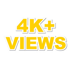 4K views on transparent background