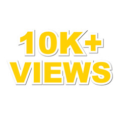 10K views on transparent background