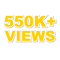 550K views on transparent background