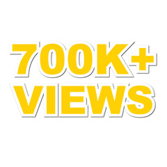 700K views on transparent background