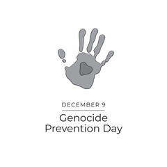 Fototapeta premium Genocide Prevention Day vector design template good for celebration usage. Genocide Prevention Day design. continuous line drawing. eps 10.
