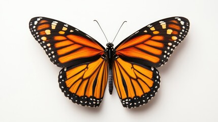 Fototapeta premium Stunning monarch butterfly on a white background Collection of large butterflies featured against a clean white backdrop