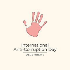 International Anti-Corruption Day vector design template good for celebration usage. International Anti-Corruption Day design. continuous line drawing. eps 10.