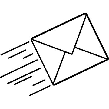 recommend clip art: email moving fast line art 