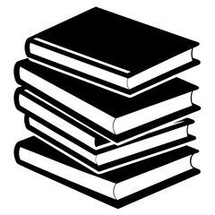 stacked books vector illustration