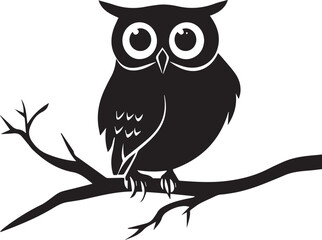 owl sitting on branch