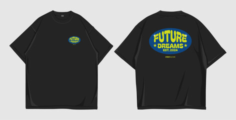 Oversize mockup design street wear future dreams