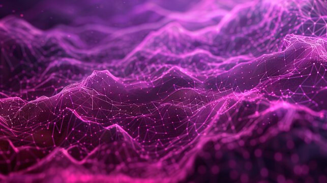 Wireframe background with plexus effect Futuristic