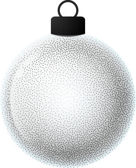 white christmas ball stipple grain